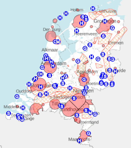 The no-fly-zones in the Netherlands[2]